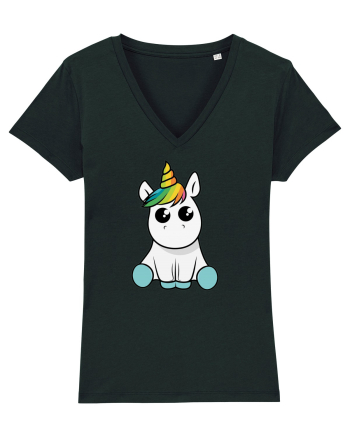 Cute unicorn Black