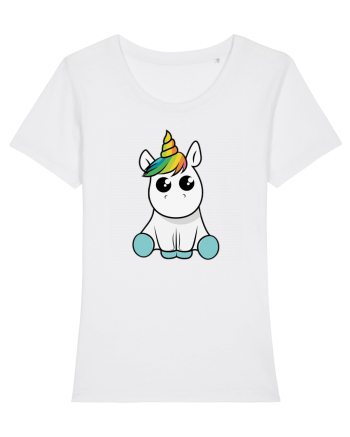 Cute unicorn White