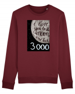 Love you to the moon Bluză mânecă lungă Unisex Rise