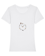 Coffee Time Tricou mânecă scurtă guler larg fitted Damă Expresser