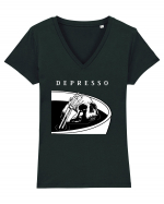 Depresso Tricou mânecă scurtă guler V Damă Evoker