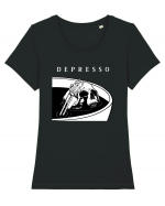 Depresso Tricou mânecă scurtă guler larg fitted Damă Expresser