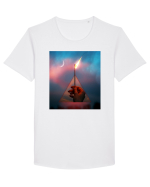 Night Light Tricou mânecă scurtă guler larg Bărbat Skater