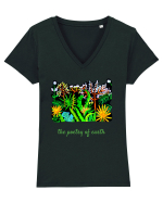 The poetry of earth  Tricou mânecă scurtă guler V Damă Evoker