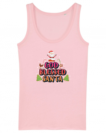 God Blessed Santa Cotton Pink