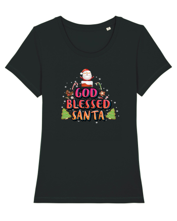 God Blessed Santa Black