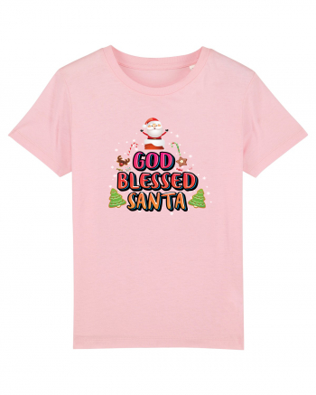 God Blessed Santa Cotton Pink