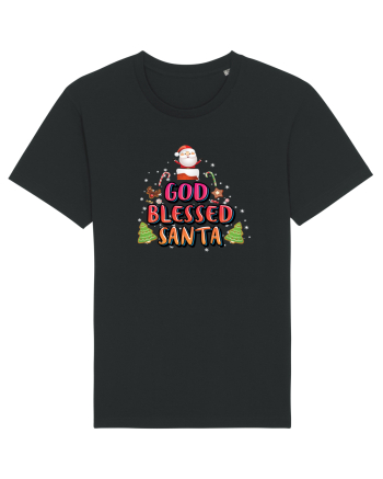 God Blessed Santa Black
