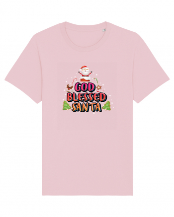 God Blessed Santa Cotton Pink