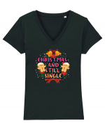 Christmas And Still Single Tricou mânecă scurtă guler V Damă Evoker