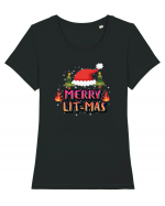 Merry Lit-Mas Tricou mânecă scurtă guler larg fitted Damă Expresser