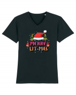 Merry Lit-Mas Tricou mânecă scurtă guler V Bărbat Presenter