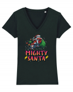 Mighty Santa Craciun Tricou mânecă scurtă guler V Damă Evoker