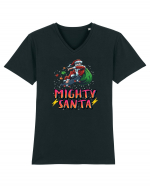 Mighty Santa Craciun Tricou mânecă scurtă guler V Bărbat Presenter