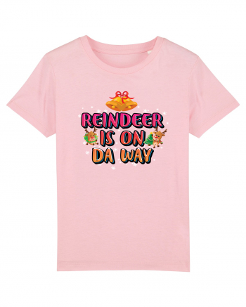 Reindeer Is On Da Way Cotton Pink