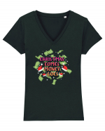 Christmas Comes Money Goes Tricou mânecă scurtă guler V Damă Evoker