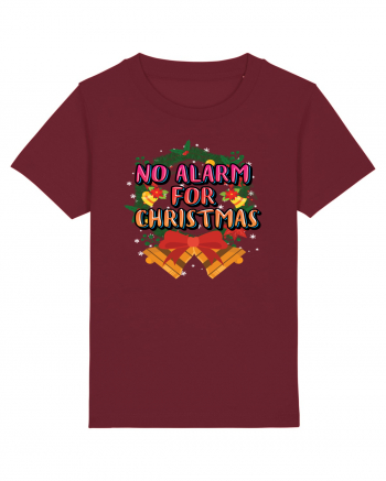 No Alarm For Christmas Burgundy