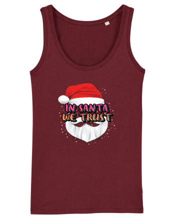In Santa We Trust Burgundy