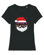 In Santa We Trust Tricou mânecă scurtă guler larg fitted Damă Expresser