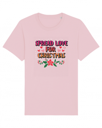 Spread Love For Christmas Cotton Pink