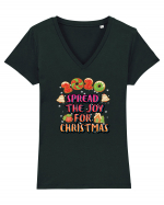 Spread The Joy For Christmas Tricou mânecă scurtă guler V Damă Evoker