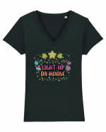 Light Up Da House Tricou mânecă scurtă guler V Damă Evoker