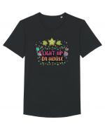 Light Up Da House Tricou mânecă scurtă guler larg Bărbat Skater