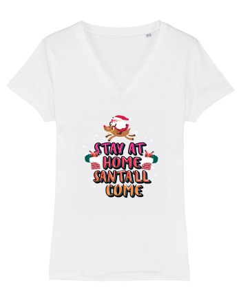 Stay At Home Santa'll Come White