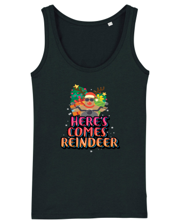 Here's Comes Reindeer Black