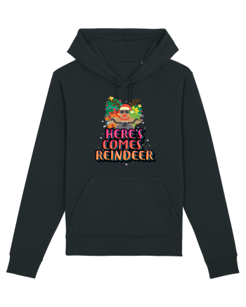 Here's Comes Reindeer Black