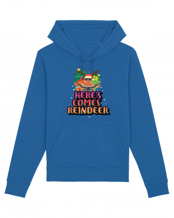 Here's Comes Reindeer Royal Blue