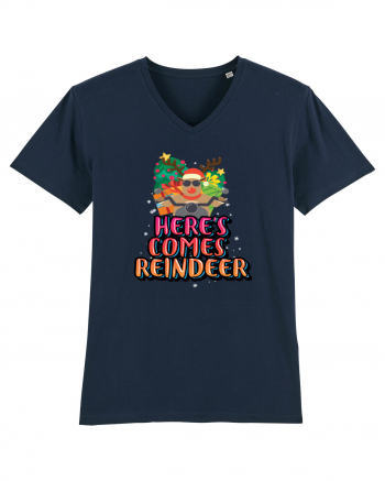 Here's Comes Reindeer French Navy