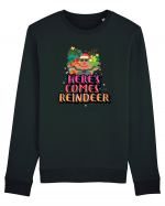 Here's Comes Reindeer Bluză mânecă lungă Unisex Rise