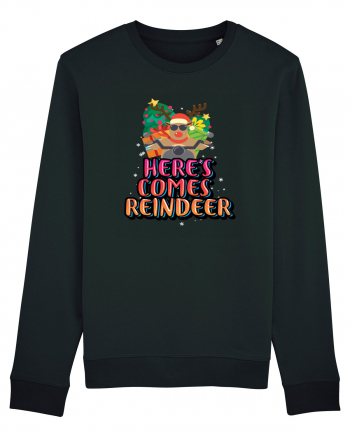 Here's Comes Reindeer Black