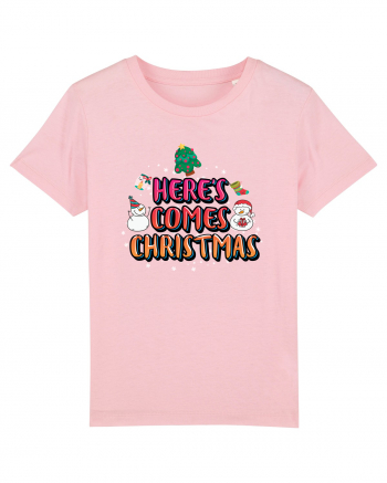Here's Comes Christmas Cotton Pink