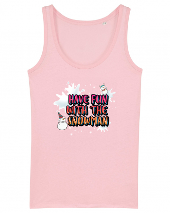 Have Fun With The Snowman Cotton Pink