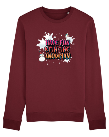 Have Fun With The Snowman Burgundy