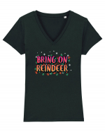 Bring On Reindeer Tricou mânecă scurtă guler V Damă Evoker