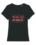 Bring On Reindeer Tricou mânecă scurtă guler larg fitted Damă Expresser