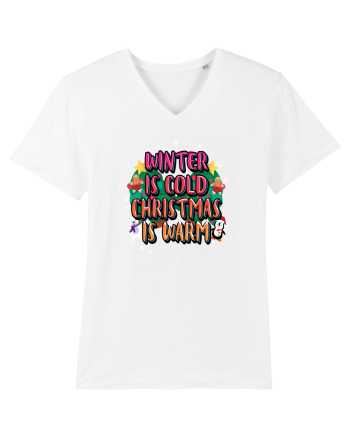 Winter Is Cold Christmas Is Warm White
