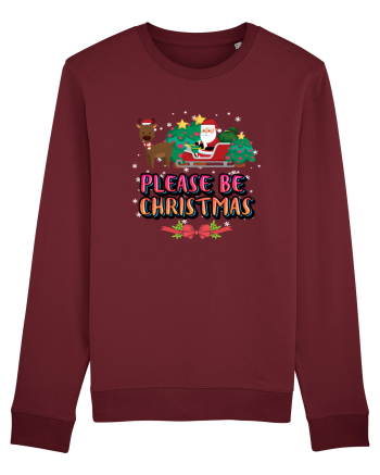 Please Be Christmas Burgundy