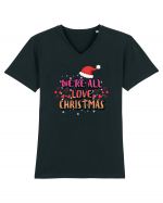 We're All Love Christmas Tricou mânecă scurtă guler V Bărbat Presenter