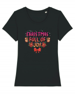 Christmas Full Of Joy Tricou mânecă scurtă guler larg fitted Damă Expresser