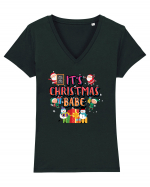 It's Christmas Babe Tricou mânecă scurtă guler V Damă Evoker