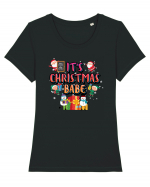 It's Christmas Babe Tricou mânecă scurtă guler larg fitted Damă Expresser