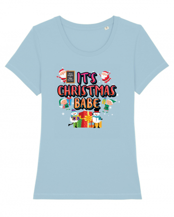 It's Christmas Babe Sky Blue