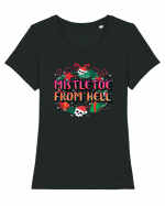 Mistletoe From Hell Tricou mânecă scurtă guler larg fitted Damă Expresser