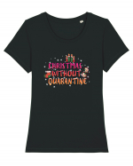 Christmas Without Quarantine Tricou mânecă scurtă guler larg fitted Damă Expresser