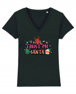 Trust Me Santa Tricou mânecă scurtă guler V Damă Evoker