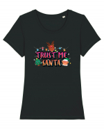 Trust Me Santa Tricou mânecă scurtă guler larg fitted Damă Expresser